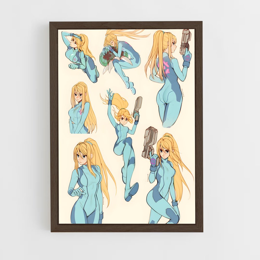 Poster Samus et l'Univers Anime – affiche Metroid (vue 5)